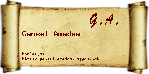 Gansel Amadea névjegykártya